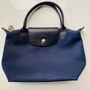 Longchamp Navy Blue Planetes Mini Tote